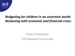 Impacts of economic crises on children