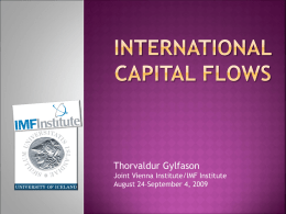 Lecture 2: International Capital Flows