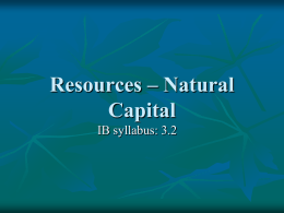 PPT Resources and Natural Capital