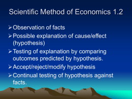 Scientific Method of Economics