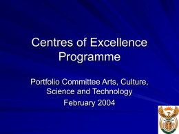 Centres of Excellence Programme