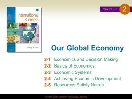 CHAPTER 2 Our Global Economy