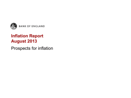 Bank of England Inflation Report August 2013