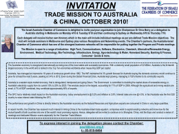 invitation trade mission to australia & china, october