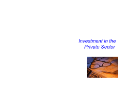 Investment in private and public sectors