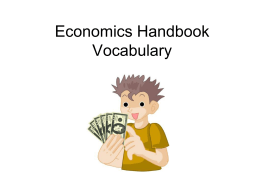 Economics-Vocabulary