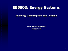 ES Lecture 3 by TS (Energy demand) 6 Jun 2015