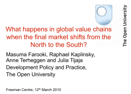 What happens in global value chains when the final