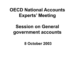 OECD National Accounts Experts` Meeting, 8 October 2003 Session