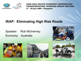 iRAP: Eliminating High Risk Roads - Asia