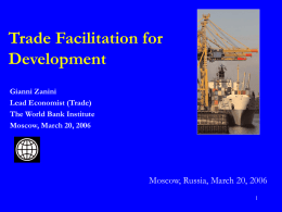 Trade Facilitation and Capacity Building Priorities