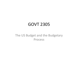 The United States Budget