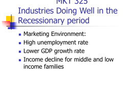 MKT 325 Industries Doing Well in the Recessionary period