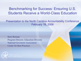 Benchmarking for Success: Ensuring U.S. Students Receive a World