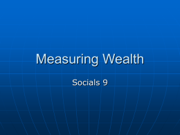 Measuring Wealth