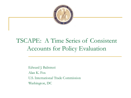 TSCAPE: A Time Series of Consistent Accounts for Policy