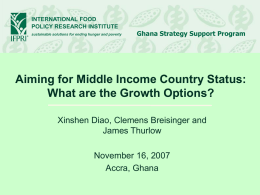Aiming for Middle Income Country Status: What are the Growth