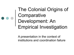 The Colonial Origins of Comparative Development
