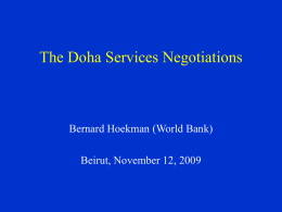 The Doha Services Negotiations
