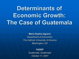 Determinants of Economic Growth: The Case of Guatemala