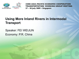 APEC Item 8.2.2 Inland Rivers Study