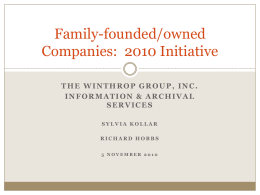 Family-founded/owned Companies