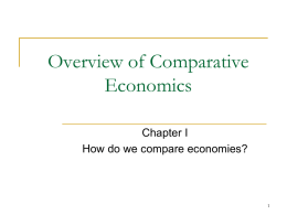 Overview of Comparative Economics