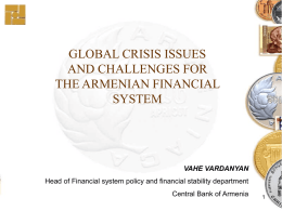 Global Crisis Issues and Challenges for the Armenian