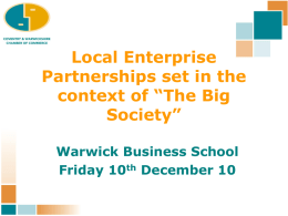 Presentation Slides - Warwick Business Growth Network
