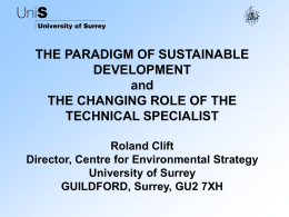 No Slide Title - The Sustainability Society