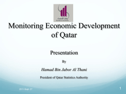 Monitoring Economic Development of Qatar