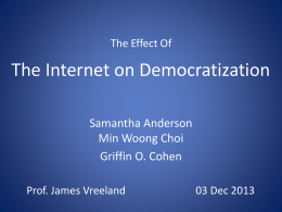Internet on Democratization