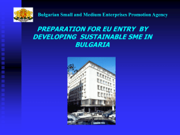 Preparation for EU Entry by Developing Sustainable SME in