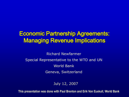 Economic Partnership Agreements