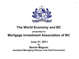 British Columbia Economy - Mortgage Investment Association of BC