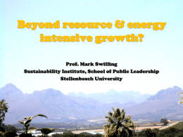 Beyond resource and energy intensive growth