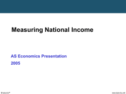Measuring National Income - BSAK Business & Economics