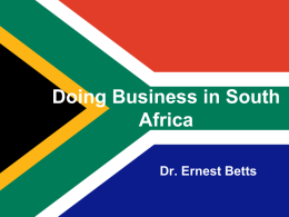 Doing Business in South Africa