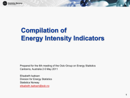 Compilation of energy indicators - United Nations Statistics Division