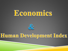 Economics and HDI