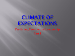 Climate of Expectations2 - MVCC American National Government