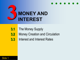 MONEY AND INTEREST
