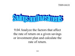 Factors That Affect the Rate of Return on an Investment