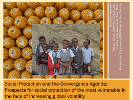 Prospects for social protection of the most vulnerable in the