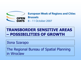 transborder sensitive areas – possibilities of growth