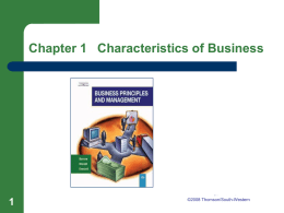 Chapter 1 - BusinessClassSpring2011