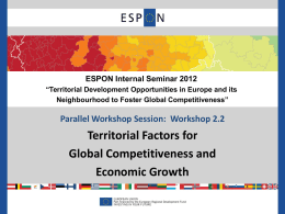 Territorial Development Opportunities in Europe and its