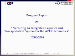 슬라이드 1 - Asia-Pacific Economic Cooperation Transportation