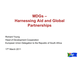 MDGs - Harnessing aid and global partnerships