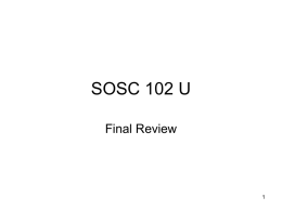 SOSC 102 U